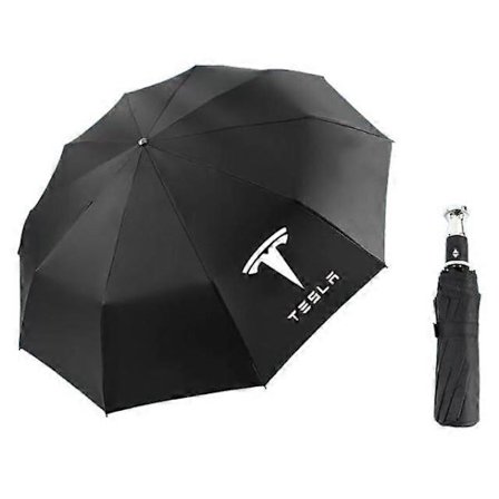 Auton kokoontaitettavat sateenvarjot Tesla Model 3 S X Y -malleille, tuulenpitävä automaattinen avaus- ja sulkemissateenvarjo