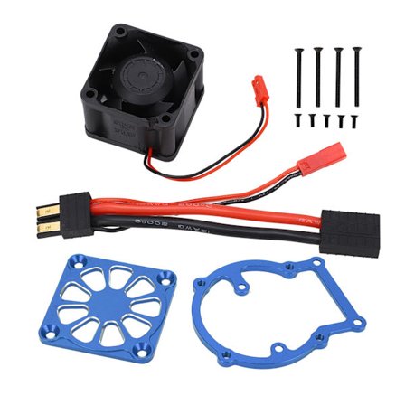 RC Kylfläkt Aluminiumlegering 21000 Varv/min RC Motor Värmekylare för TRAXXAS 1/8 4WD SLEDGE 8‐12V Blå