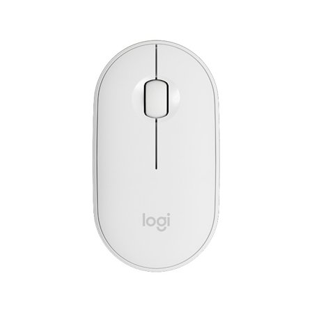 Logitech M350 Pebble Trådløs Mus med Bluetooth eller 2.4 GHz Modtager, Lydløs, Slank Computermus med Stille Klik