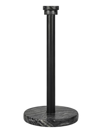 Mette Ditmer Marble Kitchen Roll Holder - Black - Ø12.5X H26CM