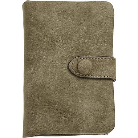 Naisten pieni kaksilehtisi käsilaukku lompakko ohut PU-nahkainen ranneke käsilaukku naisten vetoketjullinen rahanjärjestäjä kolikkopussi ID-kortti-