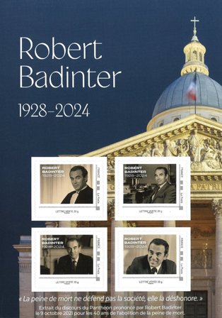 Frankrig - Robert Badinter - Postfrisk ark