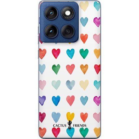 Kompatibel Mobilcover til Motorola Motorola Edge 60 Cactus and Friends - Watercolor Love Grid