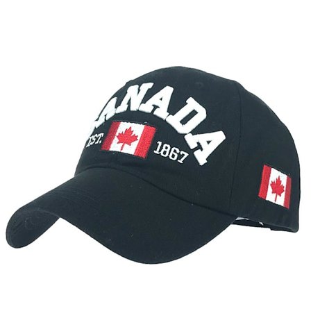 Baseballkeps Canada Flag Hat Justerbar Pappakeps Solhatt Broderad