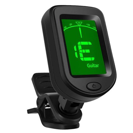 Guitar Tuner Clip On, Digitale stemmere til guitartilbehør med plektre, til akustisk guitar, elektrisk guitar, bas, violin, ukulele