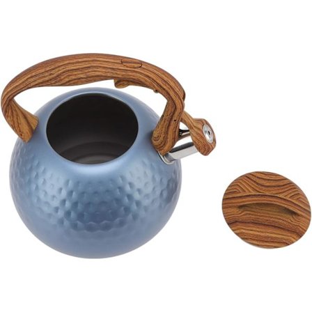 Generisk Tekjele for Komfyrtopp, Tekanne Komfyrtoppkjele Rustfritt Stål 3L Tekanne Plystrende Te med Håndtak for Induksjonskomfyr Elektrisk Keram