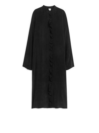 Rüschenkleid - Schwarz