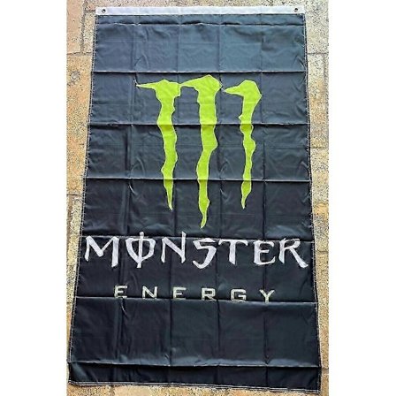 Monster Energy -energiajuoma 3x5 jalkaa lippu pystymallinen banneri mancave-sisustukseen