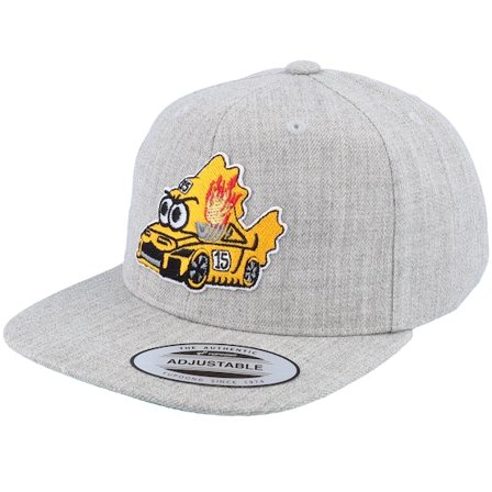 Kiddo Cap - Grigio snapback Cappellino - Kids Fish Racing Car Kids Heather Grey Snapback @ Hatstore