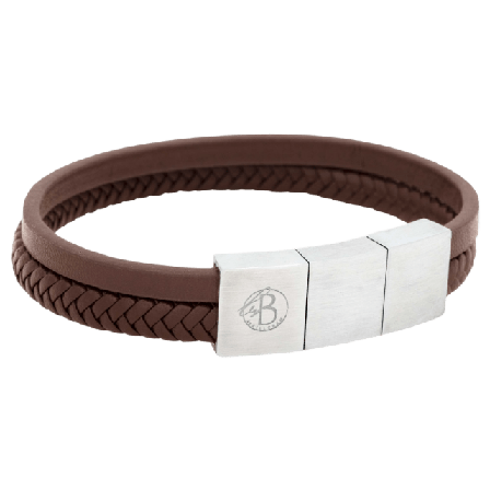 by BILLGREN Lance | Läderarmband Accessoarer Herr Brun 21 cm
