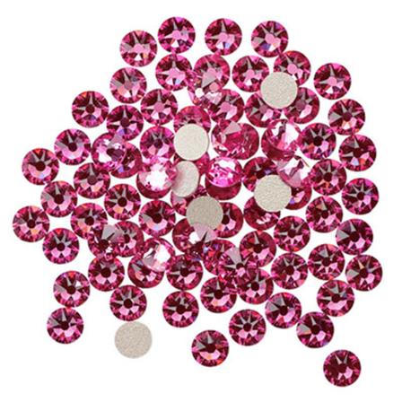 Swarovski strass med platt rygg, 3-3,2 mm, rosa, 10-pack