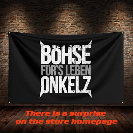 3 x 5 FT B-Bohse Onkelzs Flag Banner Musik Poster Event Tapet Baggrund Havefest Banner Værelse Garage Stue Dekoration ZZZ1149 60 x 90cm