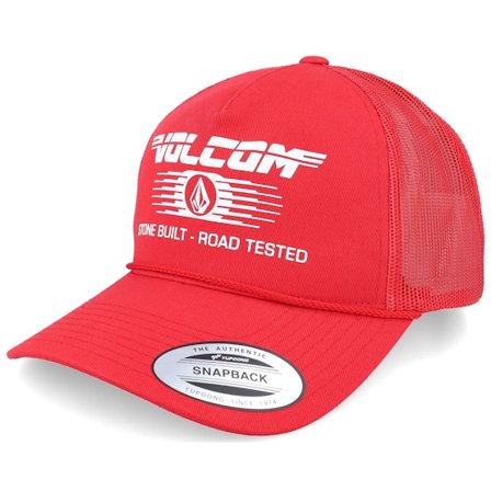 Volcom - Punainen trucker Lippis - Road Tested Cheese Hat Cranberry A-Frame Trucker @ Hatstore
