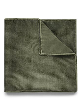 John Henric Men's Dark Green Pocket Square Plain Size Onesize