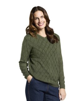 Strikket jumper Grøn - 48/50 - Åshild