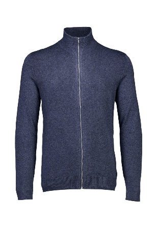 Lindbergh Ecovero L/S Zip Cardigan Knit Koftor & cardigans Herr Blå 3XL
