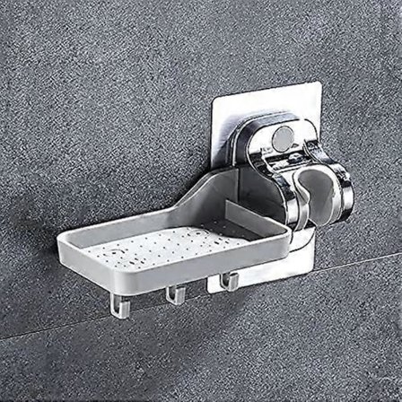 Handhållen Duschmunstyckeshållare utan Borrning, Starkt Fäste, Justerbar Vinkel (Kombinationsset)