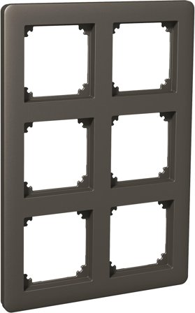 Schneider Electric Exxact WDE003346 Kombinasjonsramme antrasitt 3 x 2 rom, Strømbrytere & vegguttak