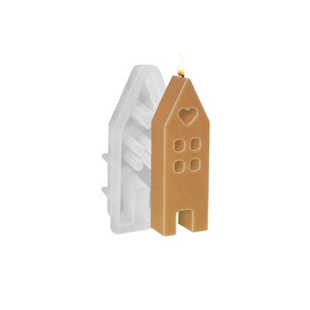 Silikonform till Ljus 12,5cm - Hus