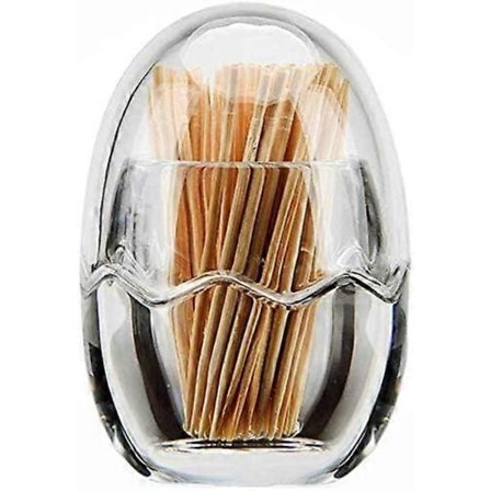 Akryl Tandstikholder Krystal Tandstikdispenser Spand Plastik Tandstikæske Æggeformet Tandstikholder Lomme Restaurant (Uden Tandstikker)
