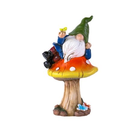 Gnome dekoration staty för trädgård uteplats gård gräsmatta utomhus