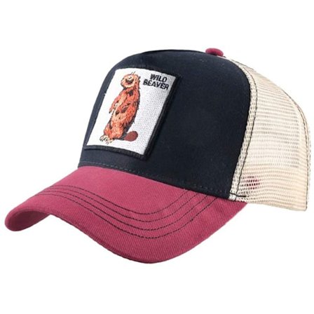 Unisex Animal Mesh Trucker Hat Snapback Broderad Patch Ba