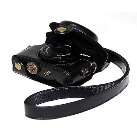 Retro Pu Læderetui Cover til Sony Dsc-rx100 Vii M7rx100ii M2 Rx100 M3 Rx100iii M4 M5 M5a M6 Buttom Etui Rem Skuldertaske