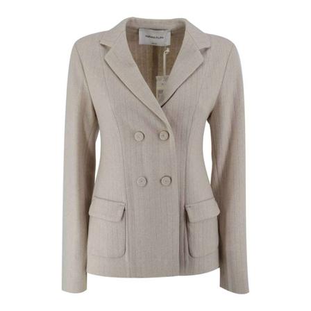 Fabiana Filippi, Blazers Beige, Dames, Maat:S,metallic