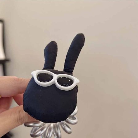 Puhelinlinjan hiusnauha Elastinen kuminauha BLACK Rabbit Rabbit