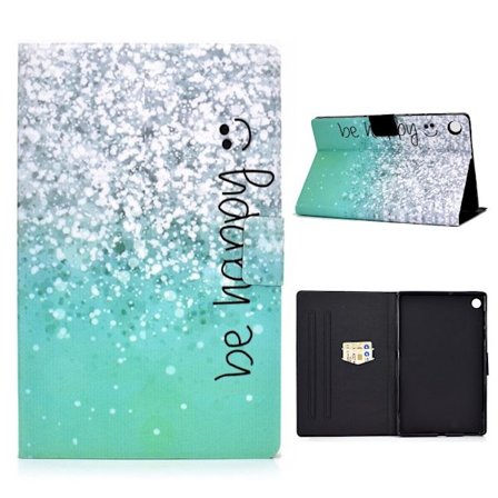 Lenovo Tab M10 FHD Plus flipomslag i læder med cool mønster - Vær Glad