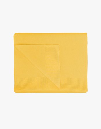 Merino Wool Scarf - Lemon Yellow - One Size