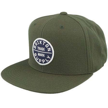 Brixton - Grön snapback Keps - Oath Iii Moss/Washed Navy Snapback @ Hatstore