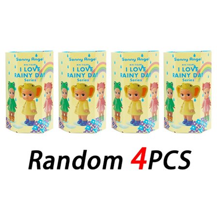 Sunny Angel Minifigur Jeg elsker Rainy Day Series Legetøj til pige Mystery Blind Box Frø And Guldfisk Dekoration Fødselsdagslegetøj Gave