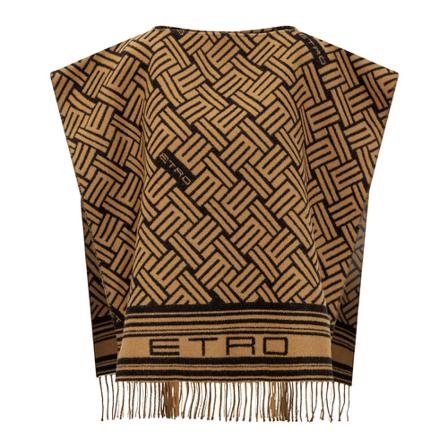 Etro Capes Gul, Dame Poncho, Størrelse: ONE Size