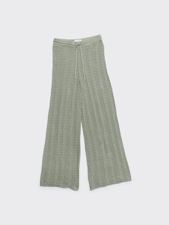 Holzweiler Thiril Crochet Knit Trousers - Teal - Women's - S