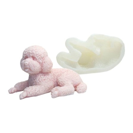 3D Hund Lysform Aromaterapi Duftlys Silikonform Resin Former DIY