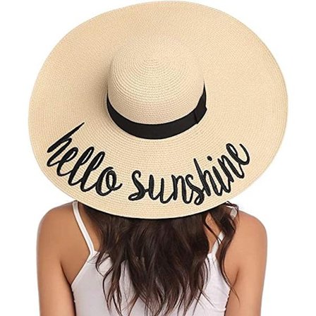Naisten löysä hattu olkihattu leveälieriset lippikset aurinkosuojalla hengittävä