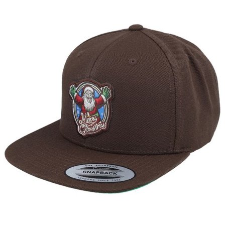 Ho-Ho-Hats - Brun snapback Keps - Merry Christmas Santa Brown Snapback - Iconic @ Hatstore