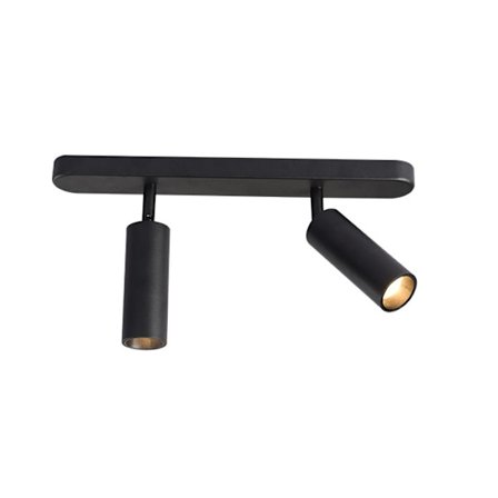 Kreativa nordiska tre-huvudspottar, två-huvud hushålls tak LED taklampor, fria öppnings spotlights för vardagsrum och sovrum (2*10W svart