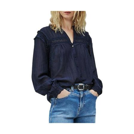 Pepe Jeans Shirt Albertina_Pl303938 Blå, Dame