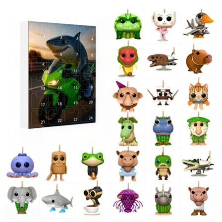 2025 Julekalender Italiensk Brainrot Heavy Sahur Figur Blind Box Tralalero Figurer