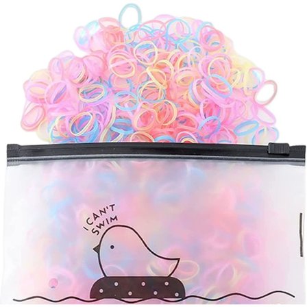 500 stycken mini elastiskt band gummihår, gummi elastiskt band, gelé