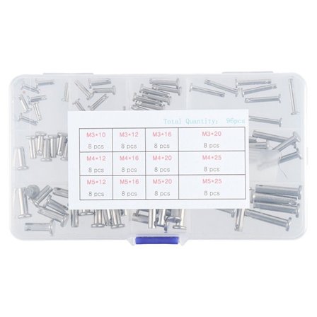 96 kpl Clevis Pins Steel Pins -valikoimasarja