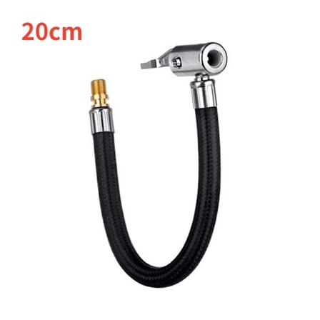 10/20/40/80 cm låsende luftpatron med luftslange og standard dækventil, fin gevind, luftoppumpningsslange til motorcykel, bil, cykel
