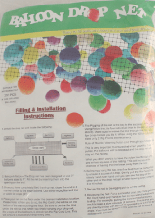 Ballongnät för ballongsläpp av 100 ballonger