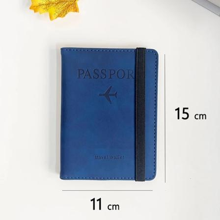 RFID Anti-Blokering Tynd Pas Holder Cover Case Rejse Tegnebog til Mænd Kvinder Multifunktionel ID Bank Kort Holder Tilbehør Deep Blue A