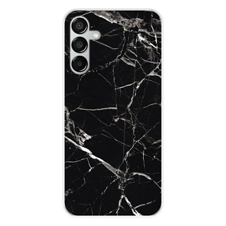Silicont skal - Kompatibel med Samsung Galaxy M15 5G - design marmor svart