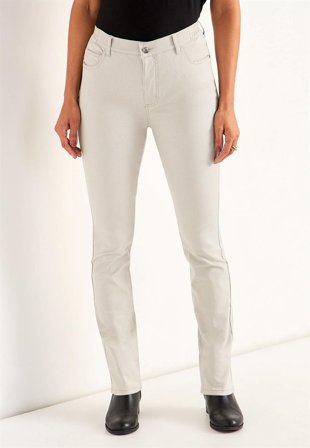 Cellbes of Sweden - Jeans med elastisk midje i lys beige for damer i størrelse 34R