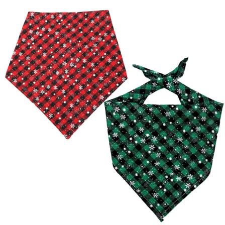 Julebandana for hund - Pet Bandana Trekant Sjal for