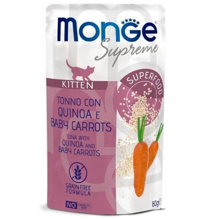 Monge Supreme Kitten Pezzetti di Tonno Quinoa E Carote Per